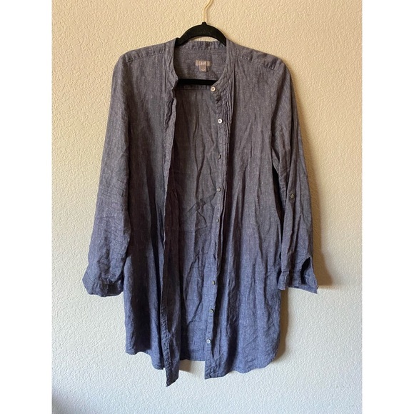 J. Jill Blue Line Blend Long Sleeve Shirt - Picture 2 of 4